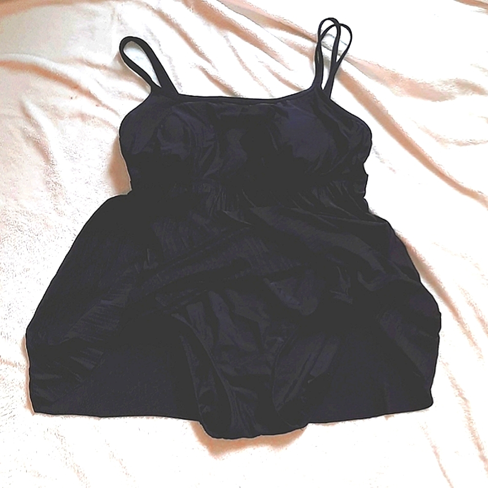 Micro pleated Swimdress. MED.